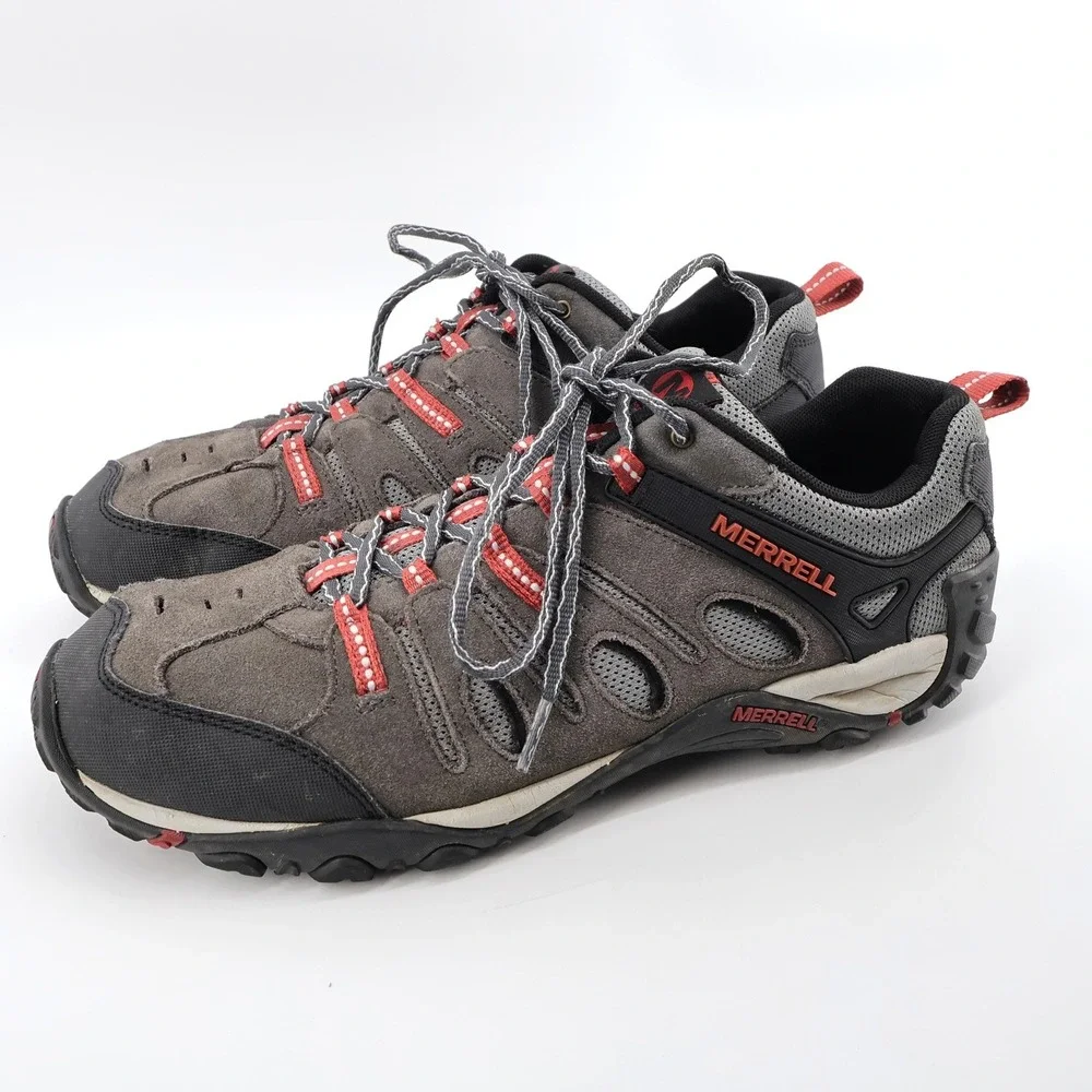 Merrell Crosslnder Vent J343406C Suede Mesh Hiking Shoes‎ Brown Mens 11.5